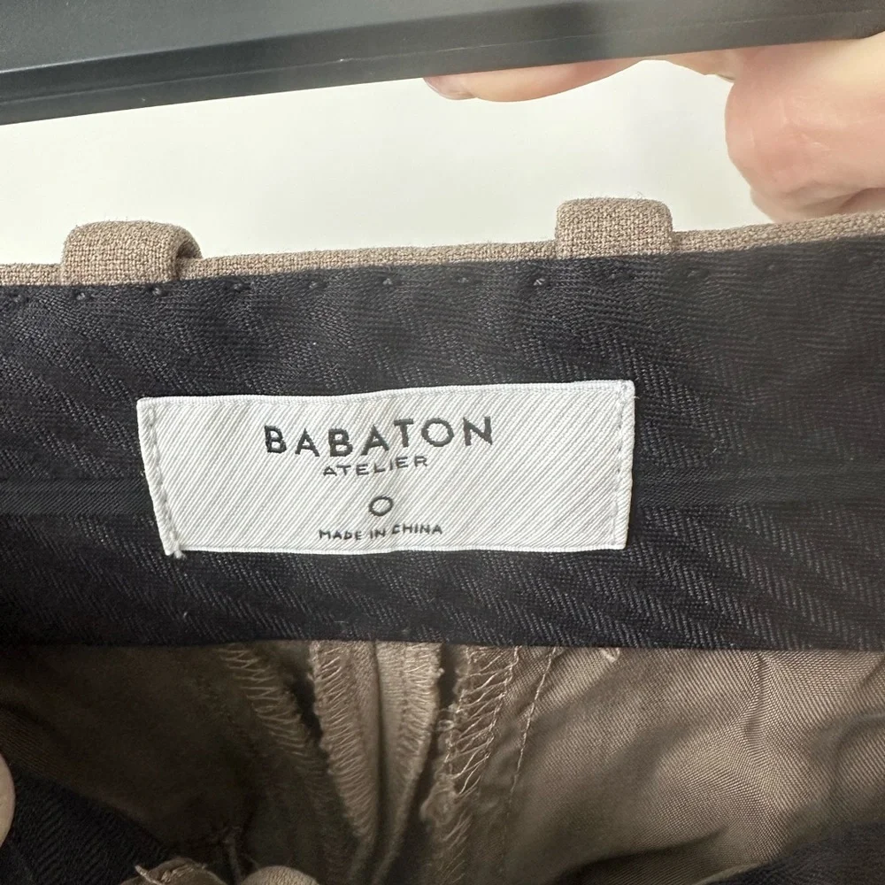 Babaton Straight-Leg Pants in Brown Taupe - Picture 3 of 3